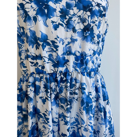 Linen Vibes Fit & Flare Midi Dress Floral sz XL - Picture 7 of 16